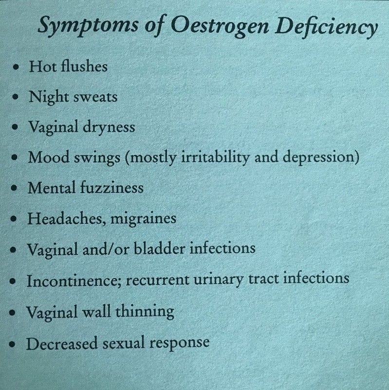 Oestrogen = oestradiol, oestrone and estriol Oestrogen = oestradiol, oestrone and estriol
